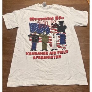 Vintage Military Shirt Kandahar Air Field Afghanistan Memorial Day Shirt Size S